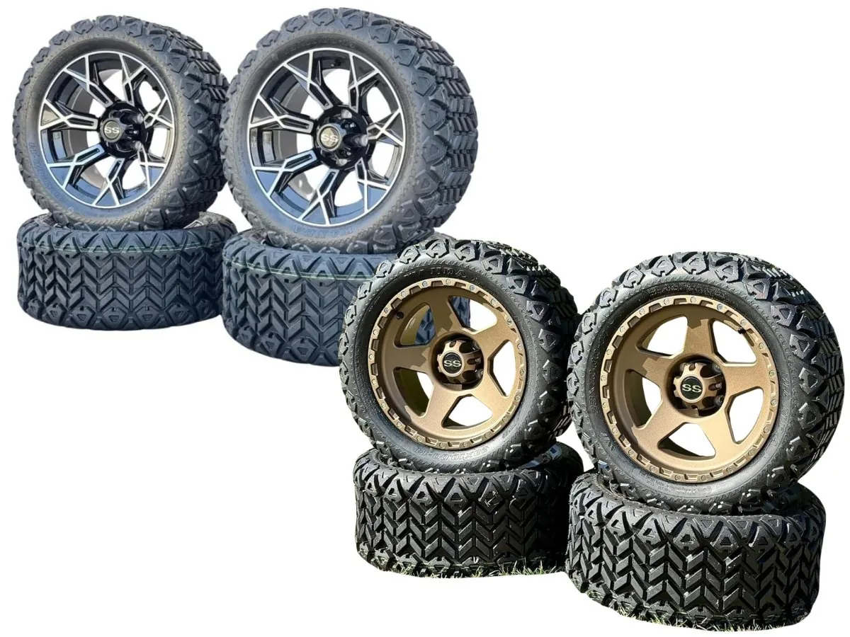 Standard golf cart wheels and tires
